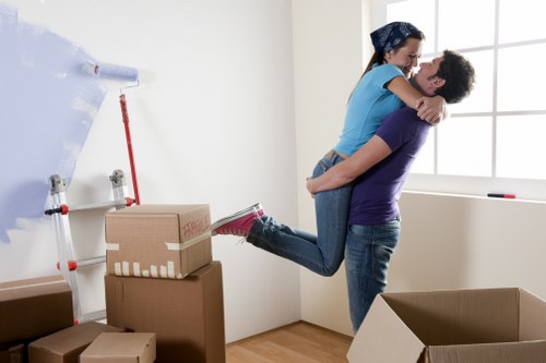 Careful packing materials used for fragile items during a move