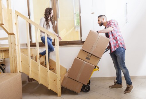 Careful loading process for flat removals in Bermondsey residential building